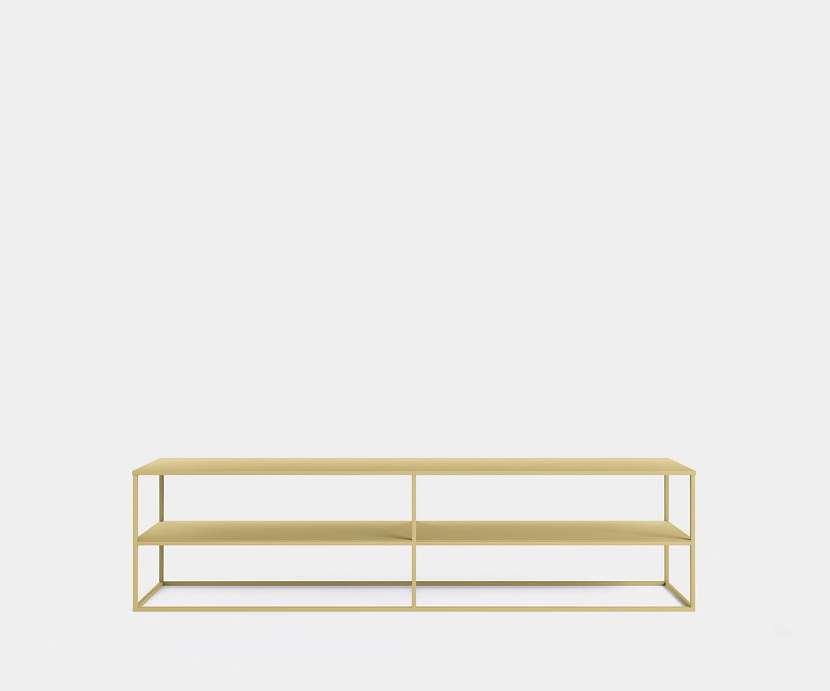 TV lowboard 200 made of metal in beige