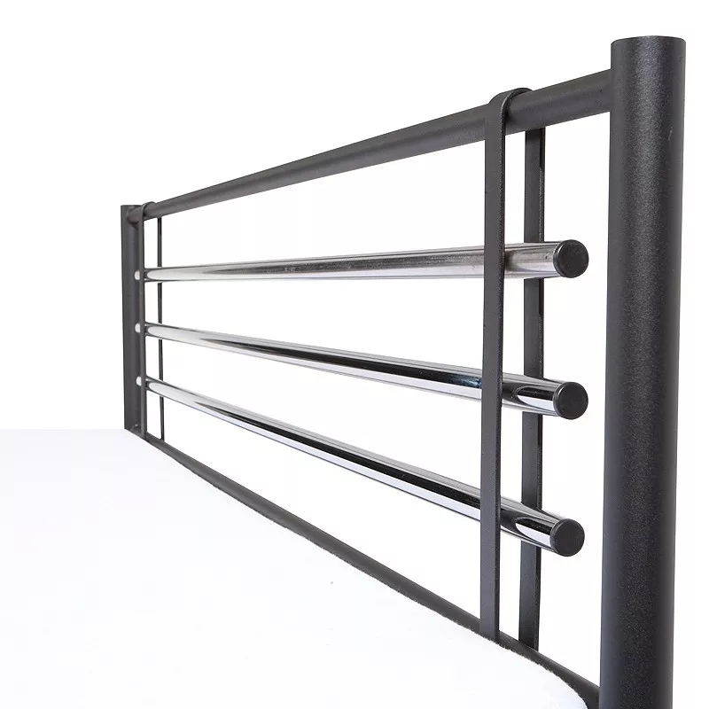 AS Metallbett Kopfteil Kopfteil eines Bettes aus Metall mit Chromrohren