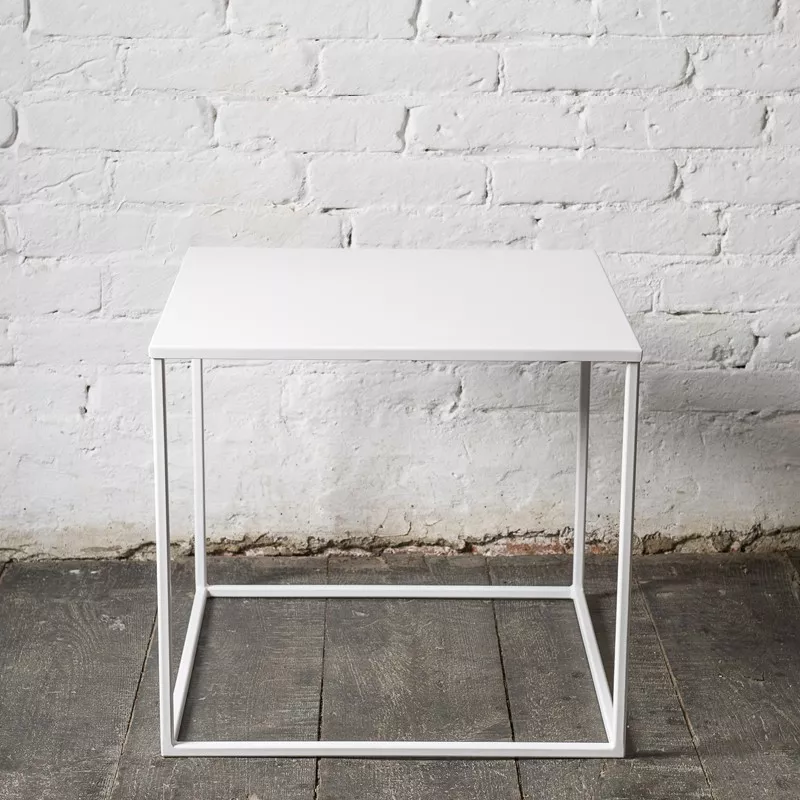 Simplex Couchtisch 50x50 cm Weiß Couchtisch 50x50 cm aus Metall Weiß