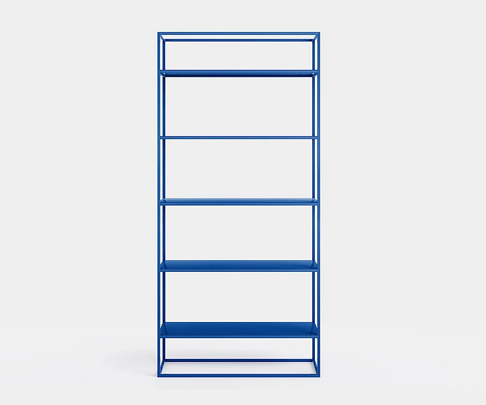90 cm breites Regal aus Metall in Dunkleblau
