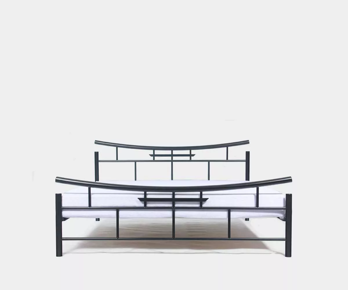 Seko Bett aus Stahl Schwarz Bett aus Stahl in der Farbe Schwarz