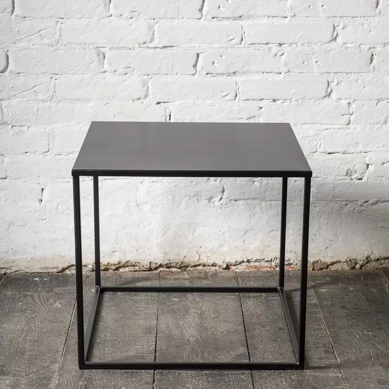 Simplex Couchtisch 50x50 cm Schwarz Couchtisch 50x50 cm aus Metall Schwarz